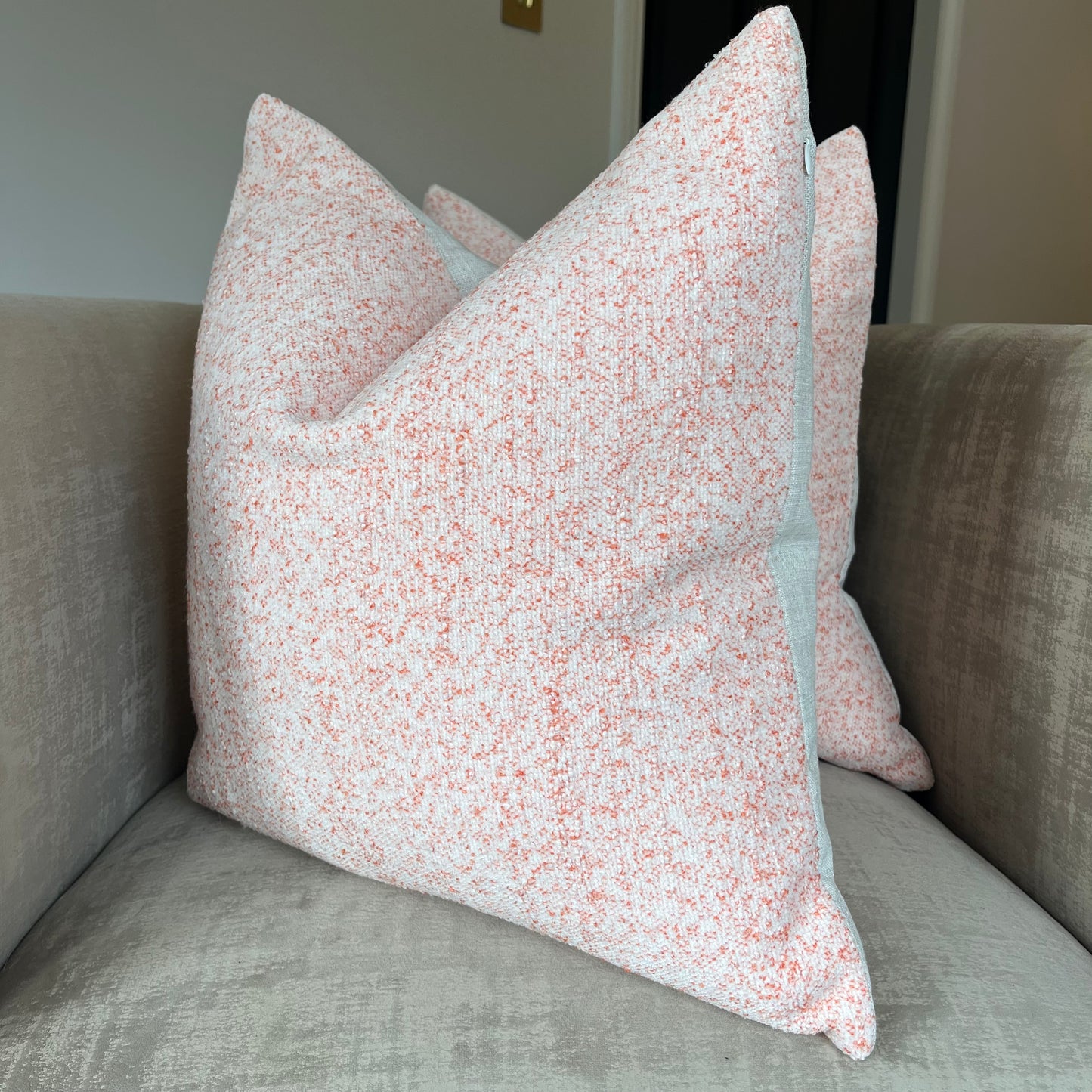 Confetti Pink Cream Speckled Pattern Cushion - LIMITED EDITION
