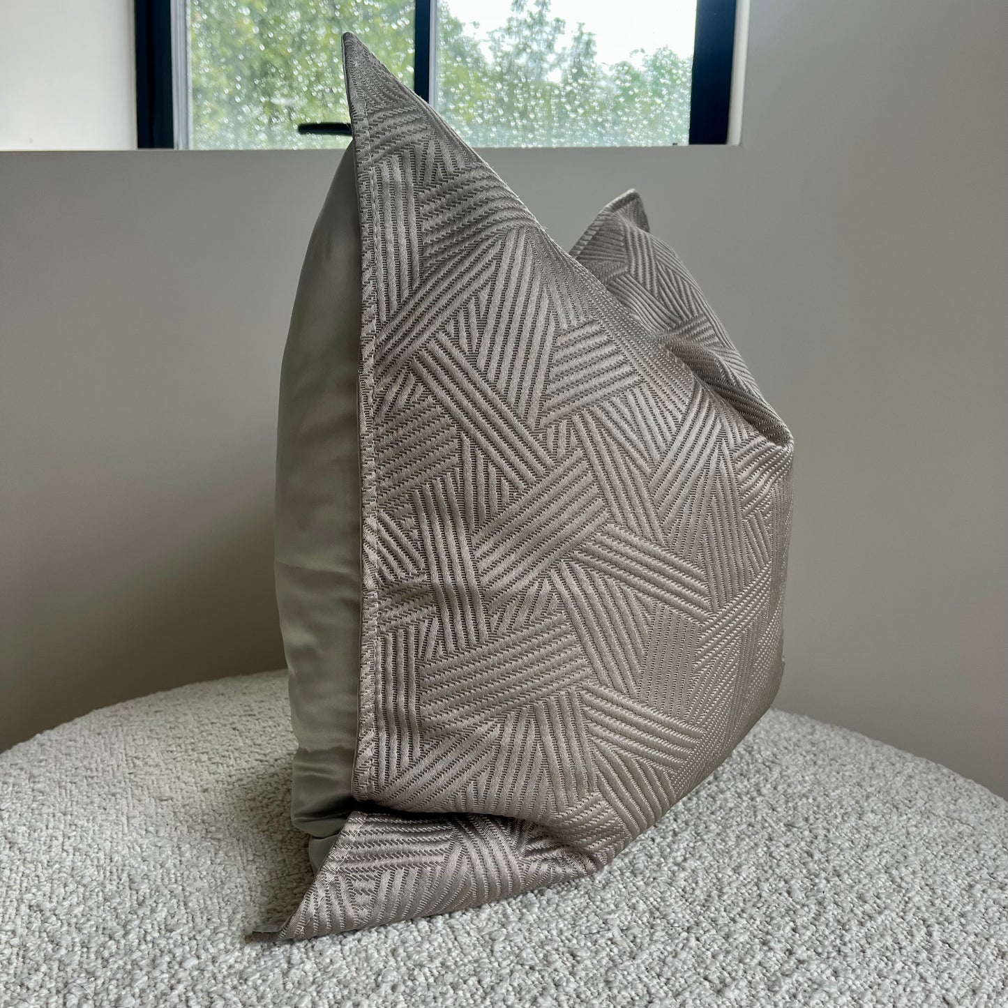 Mocha Brown Textured Cushion - EX DISPLAY