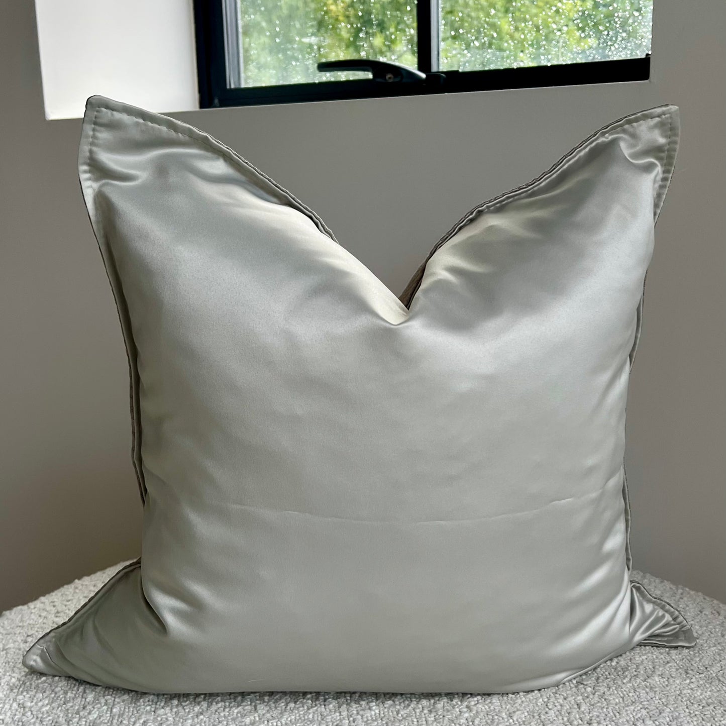 Mocha Brown Textured Cushion - EX DISPLAY