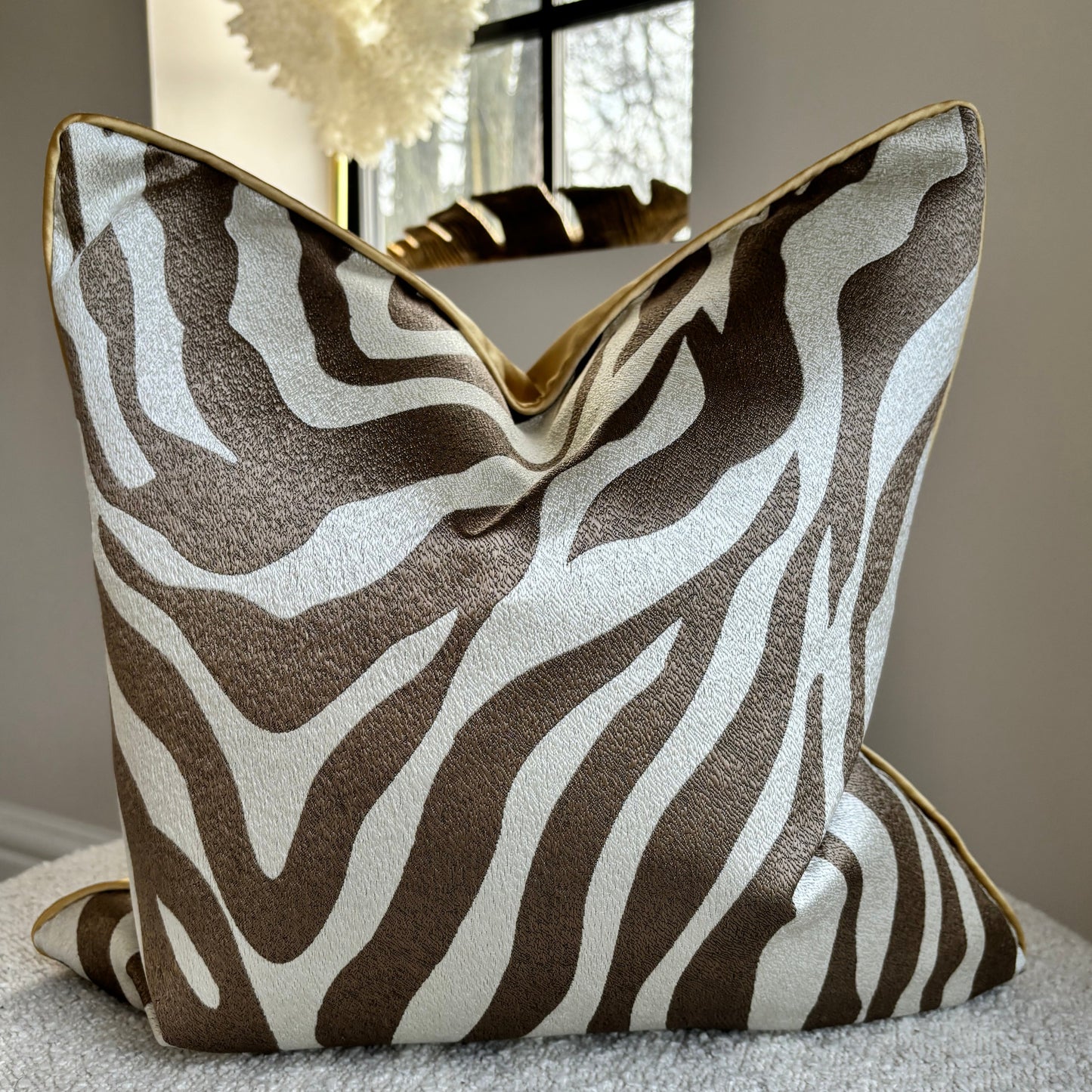 Brown Zebra Cushion - EX DISPLAY