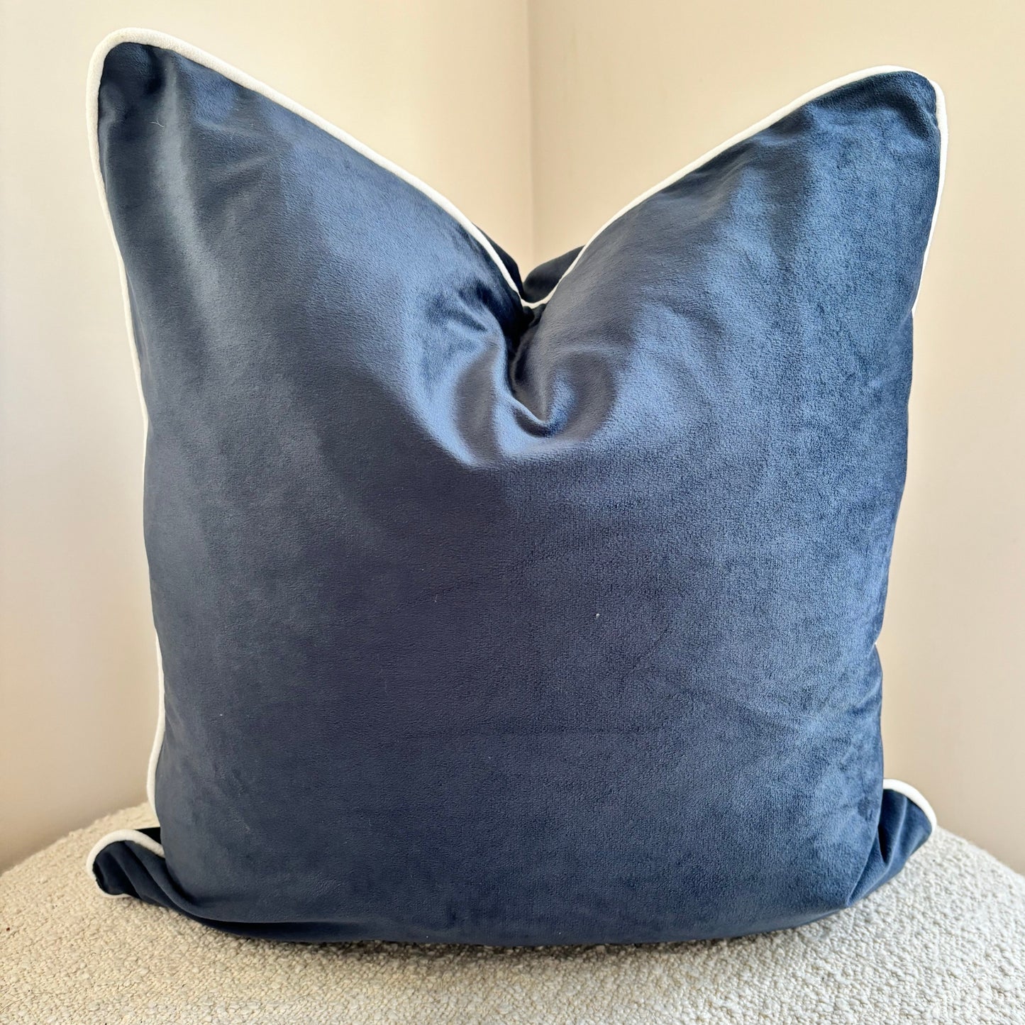 Navy Velvet with White Piping - EX DISPLAY