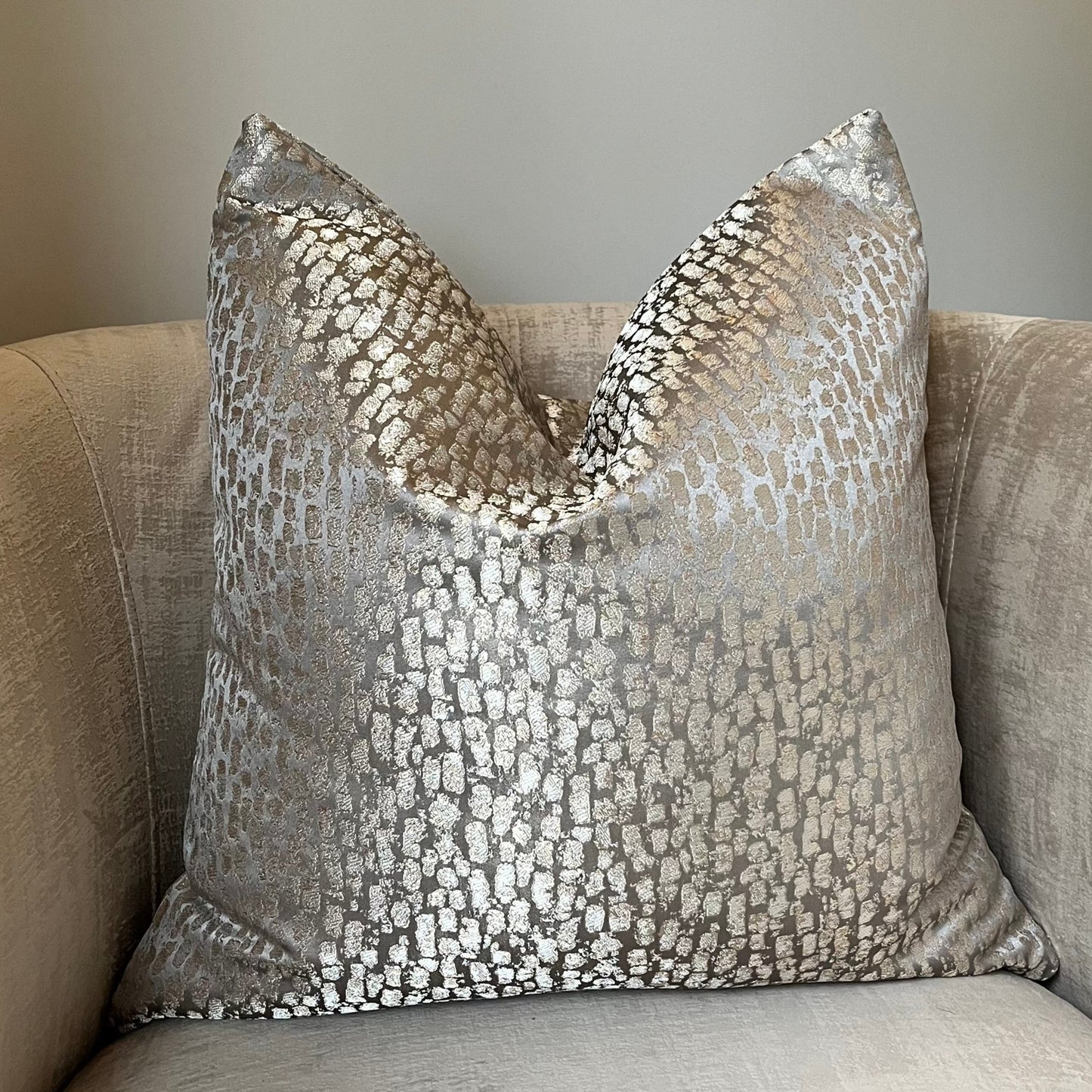 Champagne Gold Antelope Pattern Cushion - PRE ORDER
